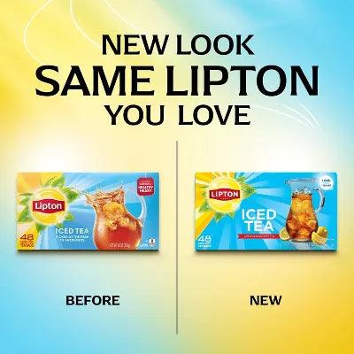 Lipton Unsweetened Iced Tea Bags, Family Size Zero Calories, 48 Total Bags