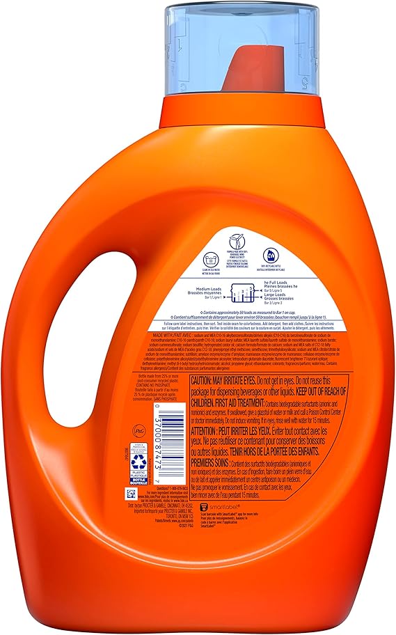 Tide Touch of Downy Liquid Laundry Detergent, Original Touch of Downy Scent, 92 oz Bottle